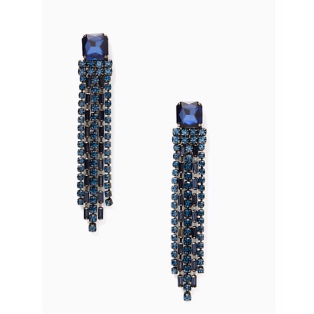 NWT Kate Spade Glitzville Chain Fringe Earrings